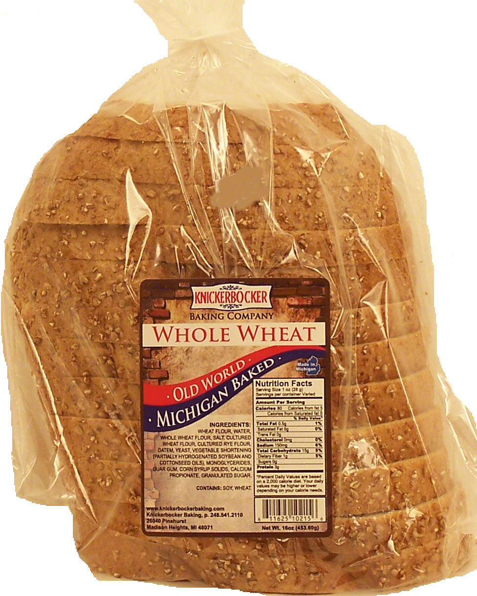 Knickerbocker Old World whole wheat sliced 1/2-bread loaf Full-Size Picture